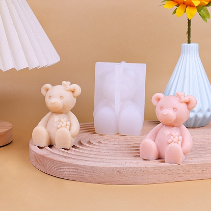 Bear Scented Candle Food Grade Silicone Molds, Candle Making Molds, Aromatherapy Candle Mold