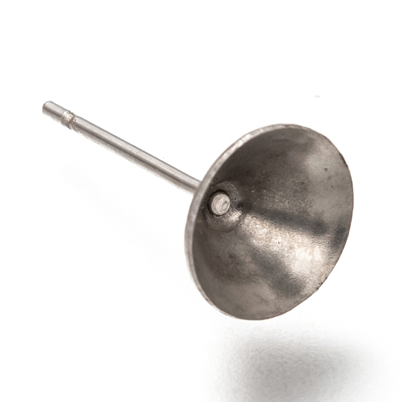 304 Stainless Steel Stud Earring Settings, for Pointed Back Xilion Rivoli Rhinestone