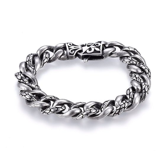 304 Stainless Steel Bracelets, with Lobster Claw Clasps