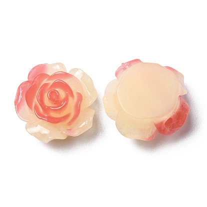 Непрозрачные шарики cmолы, двухцветный цветок розы