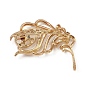 Alloy Rhinestone Brooch for Clothes Backpack, with Cat Eye, Feather