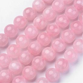 Natural Rose Quartz Beads Strands, Grade A, Round