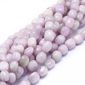 Kunzite naturelles brins de perles, perles de spodumène, tambour