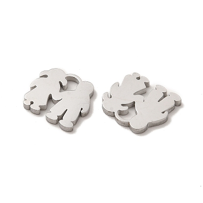 Ion Plating(IP) 304 Stainless Steel Charms, Lover