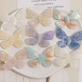 Cellulose Acetate(Resin) Cabochons, Gradient Color Butterfly