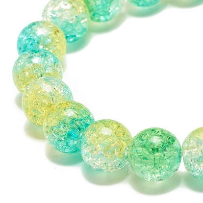 10MM Candy Color Acrylic Round Beaded Stretch Bracelet for Women