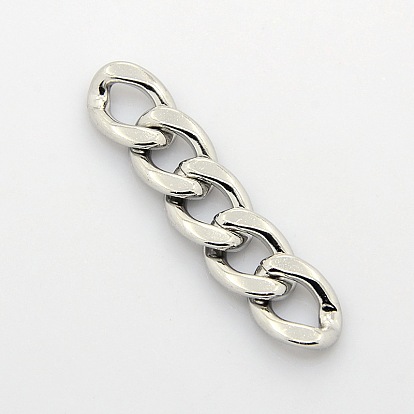 Men's Jewelry Making 304 Stainless Steel Cuban Link Chains, Chunky Curb Chains, Unwelded, 16x12x3mm
