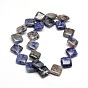 Natural Rhombus Sodalite Beads Strands, 18~19x18~19x6mm, Hole: 1mm, about 22pcs/strand, 15.74 inch