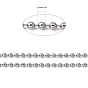 304 bola de acero inoxidable de cuentas de las cadenas, soldada, la cadena de decoración, 2.5 mm