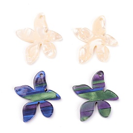 Acrylic Pendants, for DIY Earring Accessories, Flower