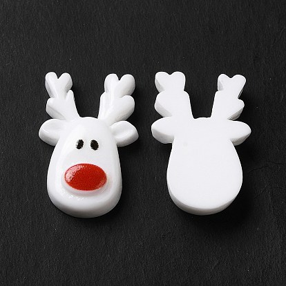 Christmas Opaque Resin Cabochons, Deer