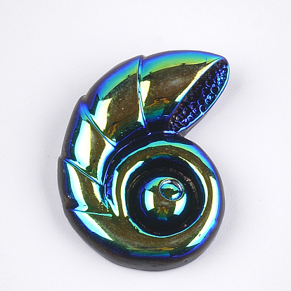Resin Cabochons, AB Color Plated, Shell