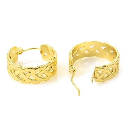 304 Stainless Steel Sailor's Knot Hoop Earrings for Women