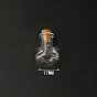 Mini contenants de perles de bouteille en verre à haute teneur en borosilicate, souhaitant bouteille, avec bouchon en liège, vase