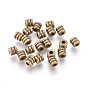 Tibetan Style Alloy Bead Spacers, Lead Free & Cadmium Free, Column, about 4mm in diameter, 4mm long, hole: 2mm