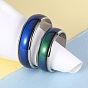 12 Colors Changing Brass Mood Rings, Mixed Size, 16~20mm Inner Diameter, 100pcs/box