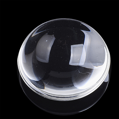 Cabochons de cristal transparente, media vuelta / cúpula