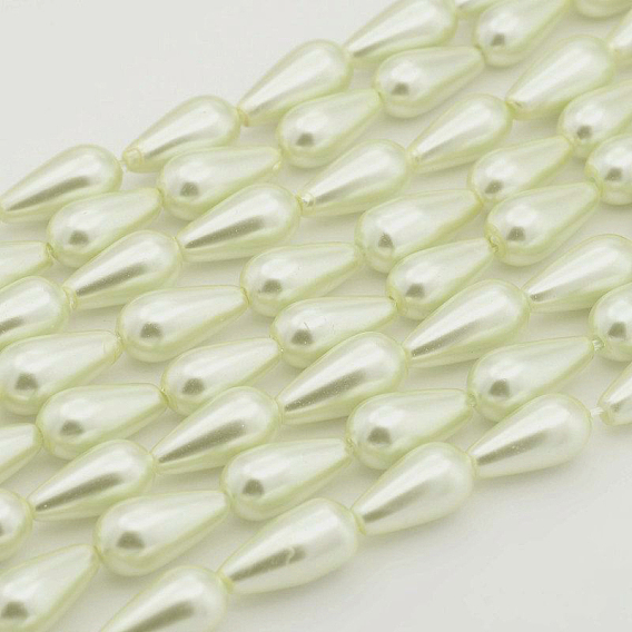 Grade A Glass Pearl Beads, for Beading Jewelry Making, Painted, Drop