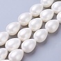 Perles de perles de nacre de coquillage, goutte 