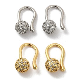 Rack Plating Brass Micro Pave Cubic Zirconia Dangle Earring, Cadmium Free & Lead Free, Long-Lasting Plated