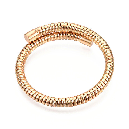 Bracelet de manchette en fer rond avec chaînes de serpent, bracelet de couple extensible réglable pour hommes femmes