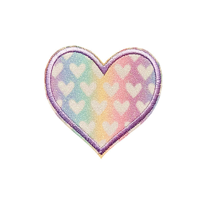Computerized Embroidery Cloth Iron on/Sew on Patches, Costume Accessories, Heart