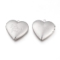 Valentine's Day 304 Stainless Steel Locket Pendants, Photo Frame Charms for Necklaces, Heart with Word I Love You