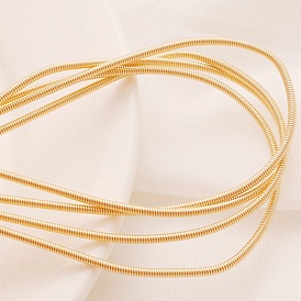 French Brass Wire Grimp Wire, Round Flexible Coil Wire, Metallic Thread for Embroidery and Jewelry Making
