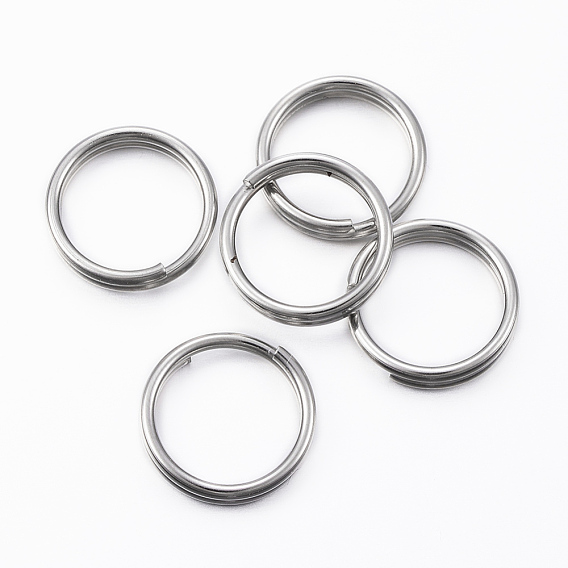 304 Stainless Steel Split Rings，Double Loops Jump Rings