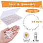 1255Pcs 28 Style Opaque Acrylic Beads, Flat Round with Heart & Star & Alphabet
