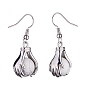 Gemstone Palm Dangle Earrings, Platinum Brass Jewelry for Women