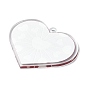 Pendentif acrylique transparent saint valentin, charme coeur