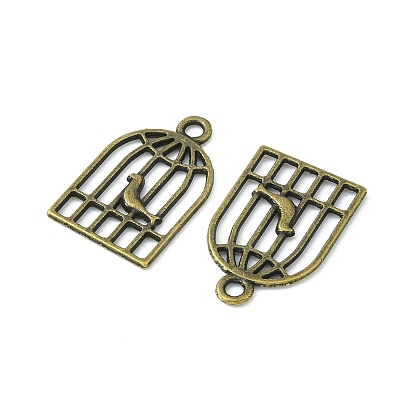 Tibetan Style Alloy Pendants, Lead Free and Cadmium Free, Birdcage