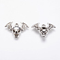 Alloy Pendants, Skull with Wing