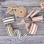 Cotton Ribbon, Handmade Sweater Ribbon Trim Decoration, for DIY, Package, Stripe Pattern