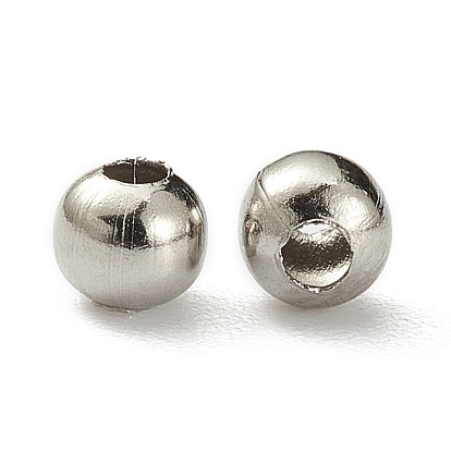 304 perles serties rondes creuses en acier inoxydable, pour la fabrication de bijoux artisanaux