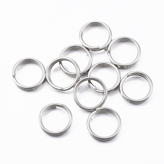 304 Stainless Steel Split Rings，Double Loops Jump Rings