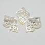 Natural Mother of Pearl Shell Pendants, Flower, 38.5x24x2mm, Hole: 4x1.5mm