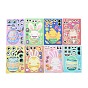 8Pcs Easter Make your Own Face PVC Self Adhesive Cartoon Stickers, Waterproof Decals for Easter party Supplies