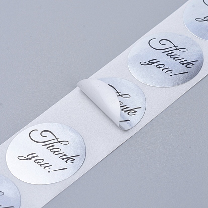 1 Inch Thank You Stickers, Adhesive Roll Sticker Labels, for Envelopes, Bubble Mailers and Bags