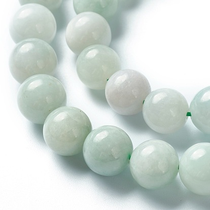 Natural Jadeite Beads Strands, Round, Grade A