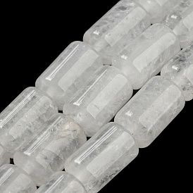 Natural Quartz Crystal Beads Strands, Rock Crystal Beads, Column