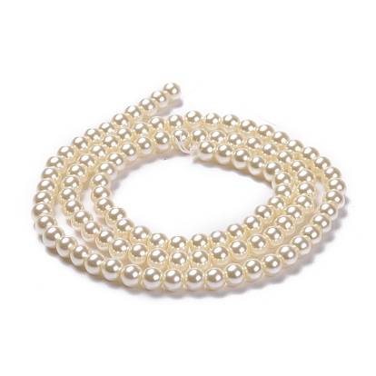 Grade A Glass Pearl Beads, Pearlized, Round
