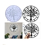 DIY Food Grade Silicone Round with Tree of Life Clock Molds, Resin Casting Molds, for UV Resin, Epoxy Resin Craft Making