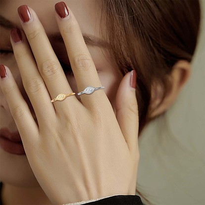 925 открытое кольцо-манжета с конским глазом из стерлингового серебра для женщин