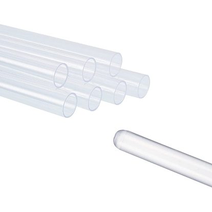 Clear Tube Plastic Bead Containers, with Lid