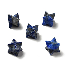 Natural Lapis Lazuli Beads, No Hole/Undrilled, Merkaba Star