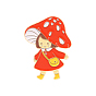 Мультяшная девочка-гриб с эмалированной булавкой с цветком/книгой/медведем для женщин, брошь из сплава для рюкзака