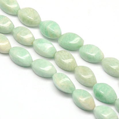 Torsion naturelle perles amazonite brins, 16x8x8mm, Trou: 1mm, Environ 25 pcs/chapelet, 15.74 pouce