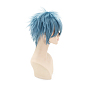 Короткие синие аниме косплей парики, синтетические парики героя для макияжа костюм, с треском